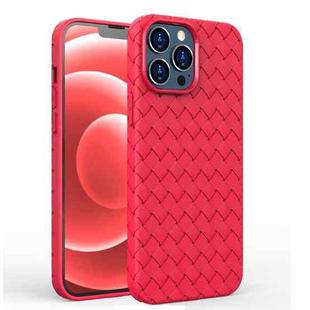 For iPhone 13 Full Coverage Woven Shockproof TPU Case(Red)