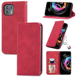 For Motorola Edge 20 Lite Retro Skin Feel Business Magnetic Horizontal Flip Leather Case With Holder & Card Slots & Wallet & Photo Frame(Red)