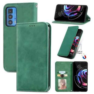 For Motorola Edge 20 Pro Retro Skin Feel Business Magnetic Horizontal Flip Leather Case With Holder & Card Slots & Wallet & Photo Frame(Green)