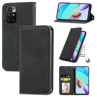 For Xiaomi Rdemi 10 Retro Skin Feel Business Magnetic Horizontal Flip Leather Case With Holder & Card Slots & Wallet & Photo Frame(Black)