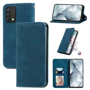 For OPPO Realme Q3 Pro Carnival / Realme GT Master Retro Skin Feel Business Magnetic Horizontal Flip Leather Case With Holder & Card Slots & Wallet & Photo Frame(Blue)