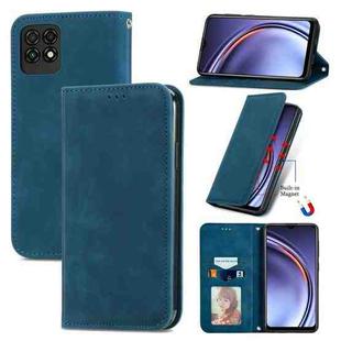 For Huawei Maimang 10 SE Retro Skin Feel Business Magnetic Horizontal Flip Leather Case with Holder & Card Slots & Wallet & Photo Frame(Blue)
