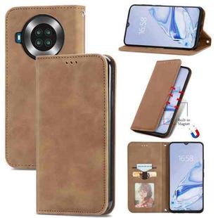 For Cubot Note 20 Retro Skin Feel Business Magnetic Horizontal Flip Leather Case with Holder & Card Slots & Wallet & Photo Frame(Brwon)