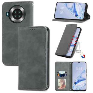 For Cubot Note 20 Retro Skin Feel Business Magnetic Horizontal Flip Leather Case with Holder & Card Slots & Wallet & Photo Frame(Gray)