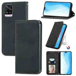 For vivo S7 Retro Skin Feel Business Magnetic Horizontal Flip Leather Case with Holder & Card Slots & Wallet & Photo Frame(Black)
