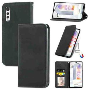 For LG Velvet 2 Pro Retro Skin Feel Business Magnetic Horizontal Flip Leather Case with Holder & Card Slots & Wallet & Photo Frame(Black)