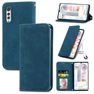 For LG Velvet 2 Pro Retro Skin Feel Business Magnetic Horizontal Flip Leather Case with Holder & Card Slots & Wallet & Photo Frame(Blue)