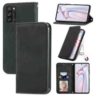 For Blackview A100 Retro Skin Feel Business Magnetic Horizontal Flip Leather Case with Holder & Card Slots & Wallet & Photo Frame(Black)