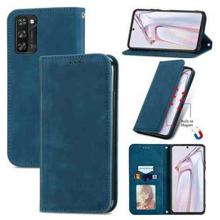 For Blackview A100 Retro Skin Feel Business Magnetic Horizontal Flip Leather Case with Holder & Card Slots & Wallet & Photo Frame(Blue)