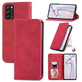 For Blackview A100 Retro Skin Feel Business Magnetic Horizontal Flip Leather Case with Holder & Card Slots & Wallet & Photo Frame(Red)