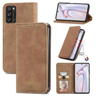 For Blackview A100 Retro Skin Feel Business Magnetic Horizontal Flip Leather Case with Holder & Card Slots & Wallet & Photo Frame(Brwon)