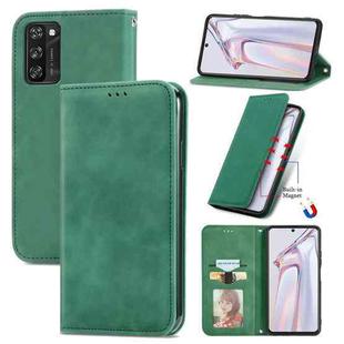 For Blackview A100 Retro Skin Feel Business Magnetic Horizontal Flip Leather Case with Holder & Card Slots & Wallet & Photo Frame(Green)