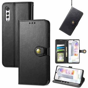 For LG Velvet 2 Pro Solid Color Leather Buckle Phone Case with Lanyard & Photo Frame & Card Slot & Wallet & Stand Function(Black)