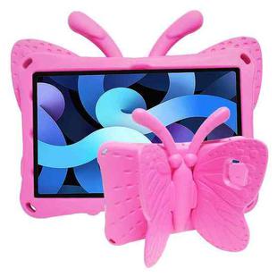 For Galaxy Tab A7 10.4 2020 T500/T505 Butterfly Bracket Style EVA Children Falling Proof Cover Protective Case(Rose Red)
