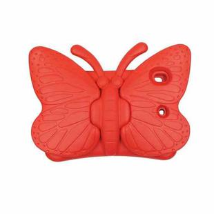 For iPad 10.2 2021 Butterfly Bracket Style EVA Children Falling Proof Cover Protective Case(Red)