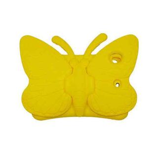 For iPad 10.2 2021 Butterfly Bracket Style EVA Children Falling Proof Cover Protective Case(Yellow)