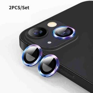 For iPhone 13 ENKAY Hat-Prince Aluminium Alloy + Tempered Glass Camera Lens Cover Film Ring(Colorful)