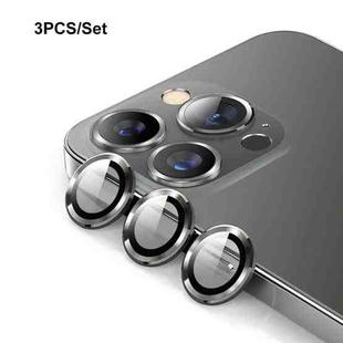 For iPhone 13 Pro ENKAY Hat-Prince Aluminium Alloy + Tempered Glass Camera Lens Cover Film Ring  / 13 Pro Max(Graphite)