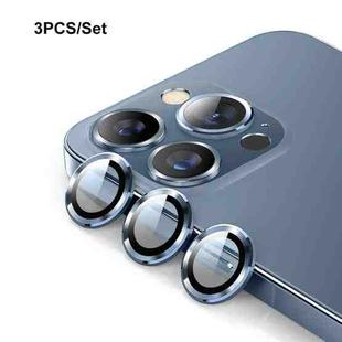 For iPhone 13 Pro ENKAY Hat-Prince Aluminium Alloy + Tempered Glass Camera Lens Cover Film Ring  / 13 Pro Max(Blue)