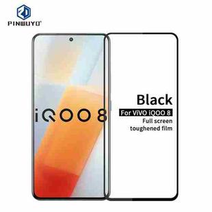 For vivo iQOO8 PINWUYO 9H 2.5D Full Screen Tempered Glass Film(Black)