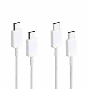 XJ-69 2 PCS 1m 3A USB-C / Type-C to Type-C TPU Charging Sync Data Cable for Mobile Phone(White)