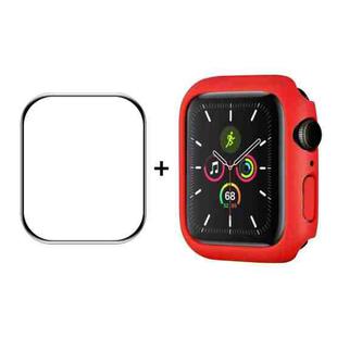 ENKAY Hat-Prince PC Frame + Full Coverage PMMA HD Screen Protector Film For Apple Watch Series 8 / 7 41mm(Red)