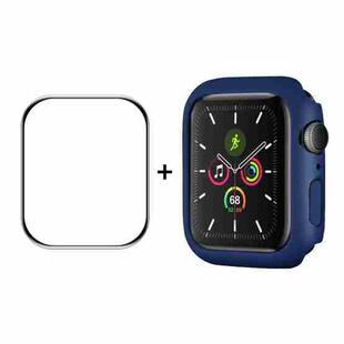 ENKAY Hat-Prince PC Frame + Full Coverage PMMA HD Screen Protector Film For Apple Watch Series 8 / 7 45mm(Dark Blue)