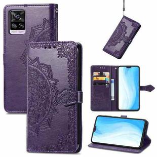 For vivo S7 Mandala Embossing Pattern Horizontal Flip Leather Case with Holder & Card Slots & Wallet & Lanyard(Purple)