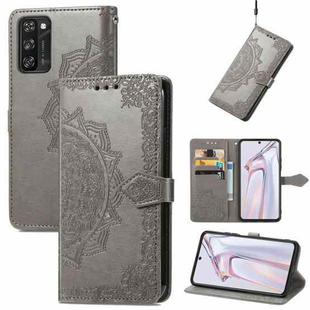 For Blackview A100 Mandala Embossing Pattern Horizontal Flip Leather Case with Holder & Card Slots & Wallet & Lanyard(Grey)
