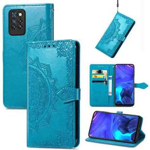 For Infinix Note 10 Pro Mandala Embossing Pattern Horizontal Flip Leather Case with Holder & Card Slots & Wallet & Lanyard(Blue)