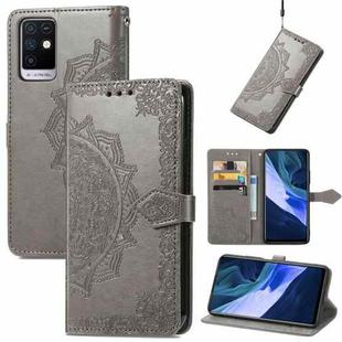 For Infinix Note 10 Mandala Embossing Pattern Horizontal Flip Leather Case with Holder & Card Slots & Wallet & Lanyard(Grey)