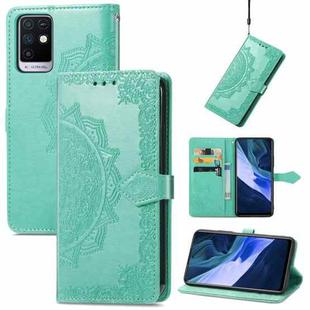 For Infinix Note 10 Mandala Embossing Pattern Horizontal Flip Leather Case with Holder & Card Slots & Wallet & Lanyard(Green)
