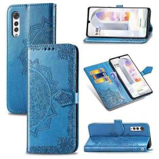 For LG Velvet 2 Pro Mandala Embossing Pattern Horizontal Flip Leather Case with Holder & Card Slots & Wallet & Lanyard(Blue)