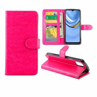 For Honor Play 20 Crazy Horse Texture Leather Horizontal Flip Protective Case with Holder & Card Slots & Wallet & Photo Frame(Magenta)