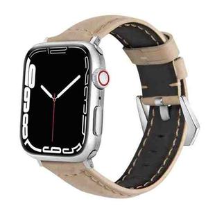 Leather  Strap Watch Band For Apple Watch Series 9&8&7 41mm / SE 3&SE 2&6&SE&5&4 40mm / 3&2&1 38mm(Light Brown)