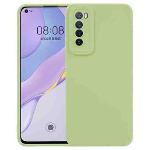 For Huawei Nova 7  5G Straight Side Liquid Silicone Phone Case(Light Green)