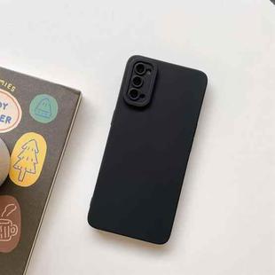 For OPPO Reno6 Pro+ 5G Straight Side Liquid Silicone Phone Case(Black)