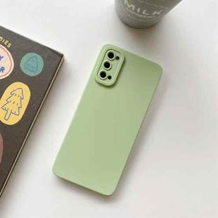 For OPPO Reno5 5G Straight Side Liquid Silicone Phone Case(Light Green)
