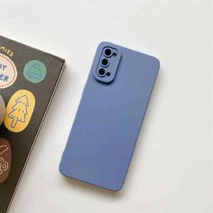 For OPPO Reno4 Pro Straight Side Liquid Silicone Phone Case(Blue)