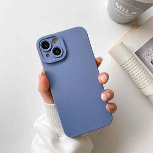 For iPhone 13 Pro Straight Side Liquid Silicone Phone Case (Blue)
