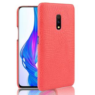 Shockproof Crocodile Texture PC + PU Case For OPPO K3/Realme X(Red)
