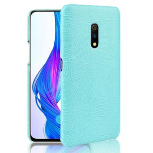 Shockproof Crocodile Texture PC + PU Case For OPPO K3/Realme X(LIght green)