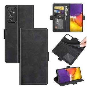 For Samsung Galaxy Quantum 2 / A82 Dual-side Magnetic Buckle Horizontal Flip Leather Case with Holder & Card Slots & Wallet(Black)