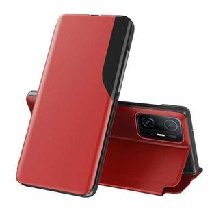 For Xiaomi Mi 11T / 11T Pro Attraction Flip Holder Leather Phone Case(Red)