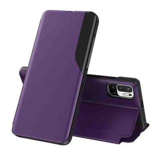 For Xiaomi Redmi Note 10 5G / Poco M3 Pro Attraction Flip Holder Leather Phone Case(Purple)