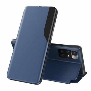 For Xiaomi Redmi 10 Attraction Flip Holder Leather Phone Case(Blue)