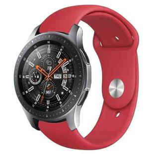 Monochrome Silicone Watch Band for Samsung Galaxy Watch Active 2 22mm(red)