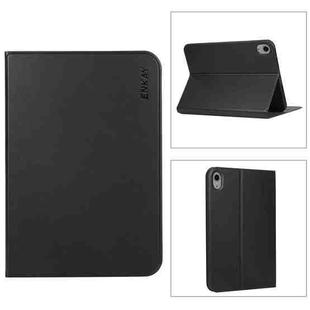 For iPad mini 6 ENKAY Horizontal Flip PU Leather + TPU Smart Tablet Case with Holder & Sleep / Wake-up Function(Black)