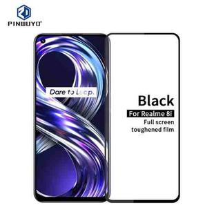 For OPPO Realme 8i PINWUYO 9H 2.5D Full Screen Tempered Glass Film(Black)