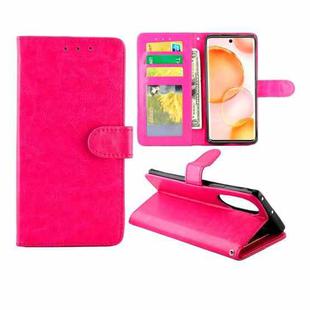 For Honor 50 Crazy Horse Texture Leather Horizontal Flip Protective Case with Holder & Card Slots & Wallet & Photo Frame(Magenta)